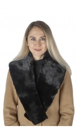 Black mink fur collar